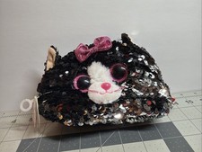 TY Beanie Babies Boos Flippables Kiki the Cat 6”Fashion Sequin Purse for Kids