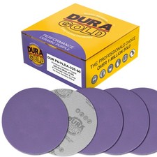 320 Grit 6" Purple Ceramic Sanding Discs, Box of 50 - Hook Loop Sandpaper