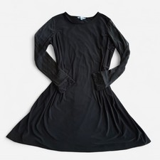 Annalee + Hope Black Long Sleeve Dress with Beaded Cuffs