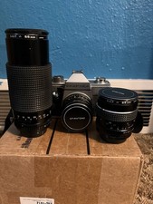 Praktica Super TL3 35mm SLR Film Camera Kit w/ 50mm, 35mm 80-200mm Lenses Case