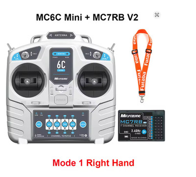 MicroZone MC6C Mini V2 2.4G 6CH RC Transmitter Receiver Right Hand