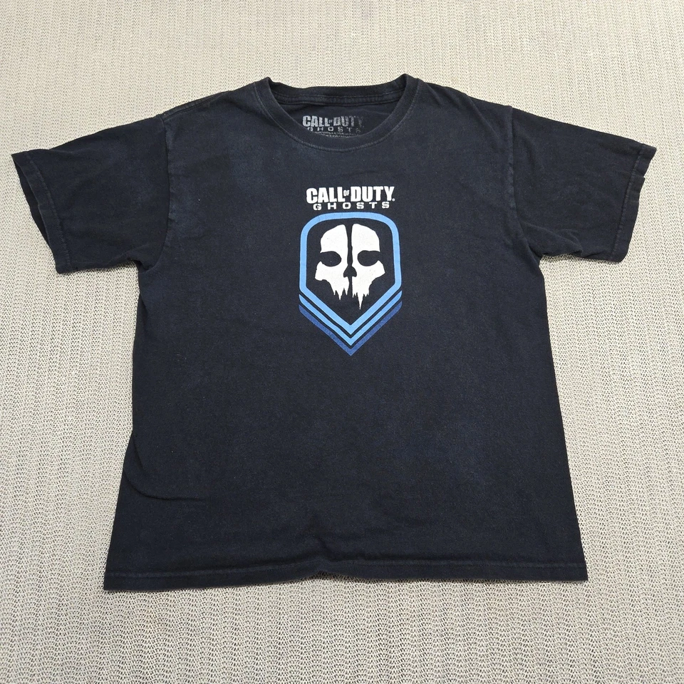 Camisa Call of Duty Ghosts Jóvenes Niños XL Negra Videojuego Gráfico Camiseta Gamer Foto 2 de 4