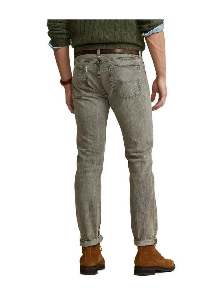 Nuevo Polo Ralph Lauren Para Hombre The Sullivan Slim Denim Envejecido 32x30 Jeans Gris Foto 2 de 3