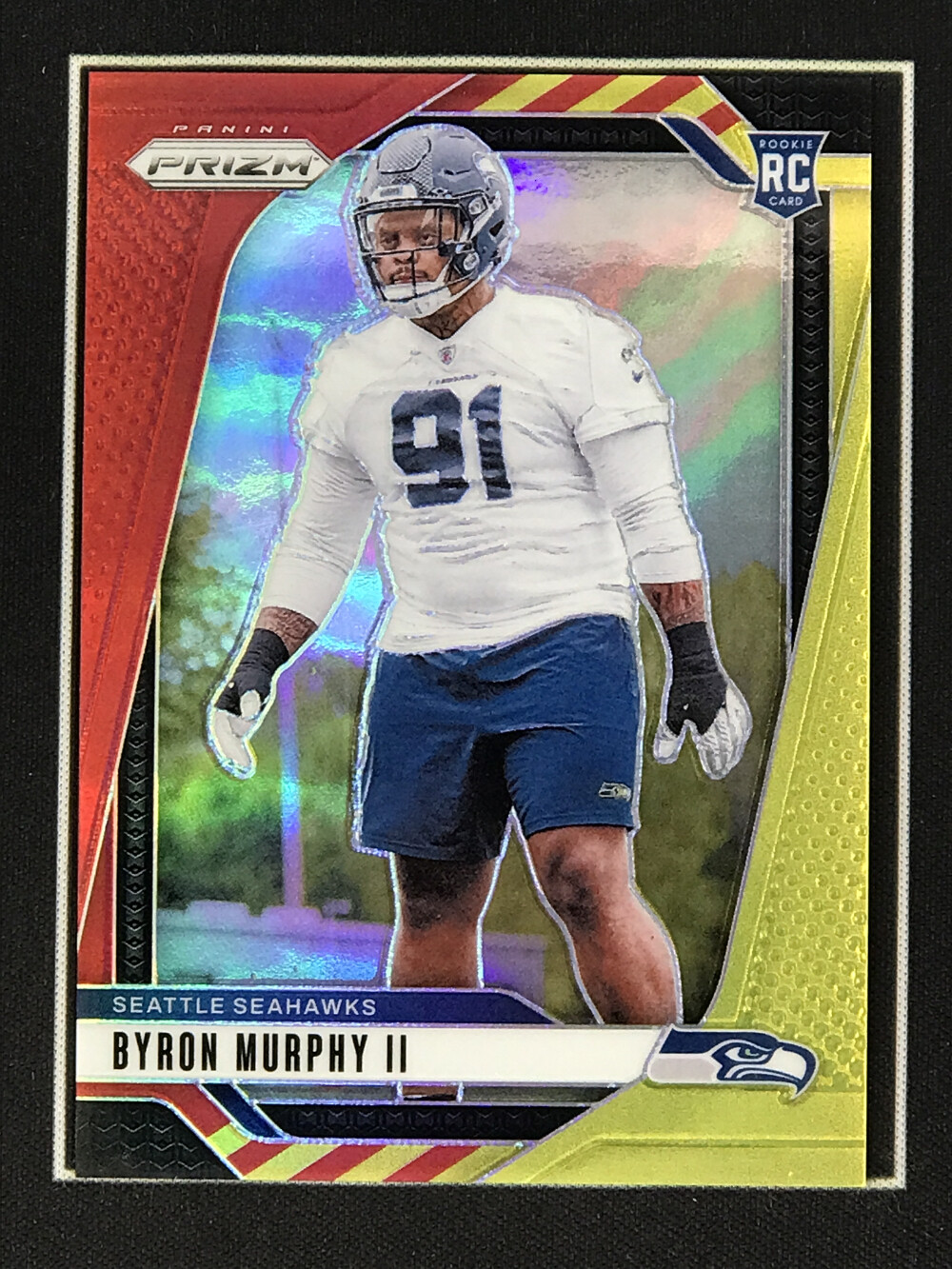2024 Panini Prizm Red and Yellow Prizm Rookie RC #317 Byron Murphy II 23/44 HD