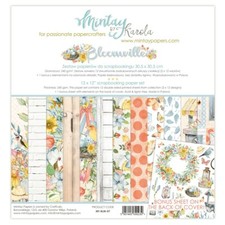 Scrapbooking Double Sided Paper Set 12 x 12,Card Stock, Mintay Paper, Bloomville