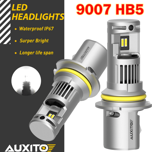 AUXITO HB5 9007 Headlight Bulbs LED Super White Low High Beam 6000K Q16 1-10Set - Picture 18 of 18