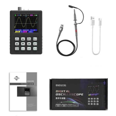 ZEEWEII DSO1C81 Oscilloscope 80MHz 250MSa/s Signal Generator w/ 2.8'' HD Screen