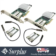 2x 10GB SFP+ Dual Port QLE3242 HP PCIe NIC 2x 10GB SFP+ DAC Cable 4x 10GB Optics