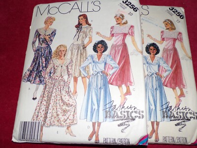 McCALL'S #3256 - LADIES MODEST ( 5 STYLE ) DRESS w/COLLAR PATTERN 10-12 FF  | eBay