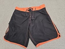 AFFLICTION Embroidered American Customs Motor Club Hybrid Swim Trunks W32 L9