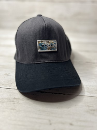 Rip Curl High Profile Surf Snapback Hat The Classics Yupoong Black and Gray