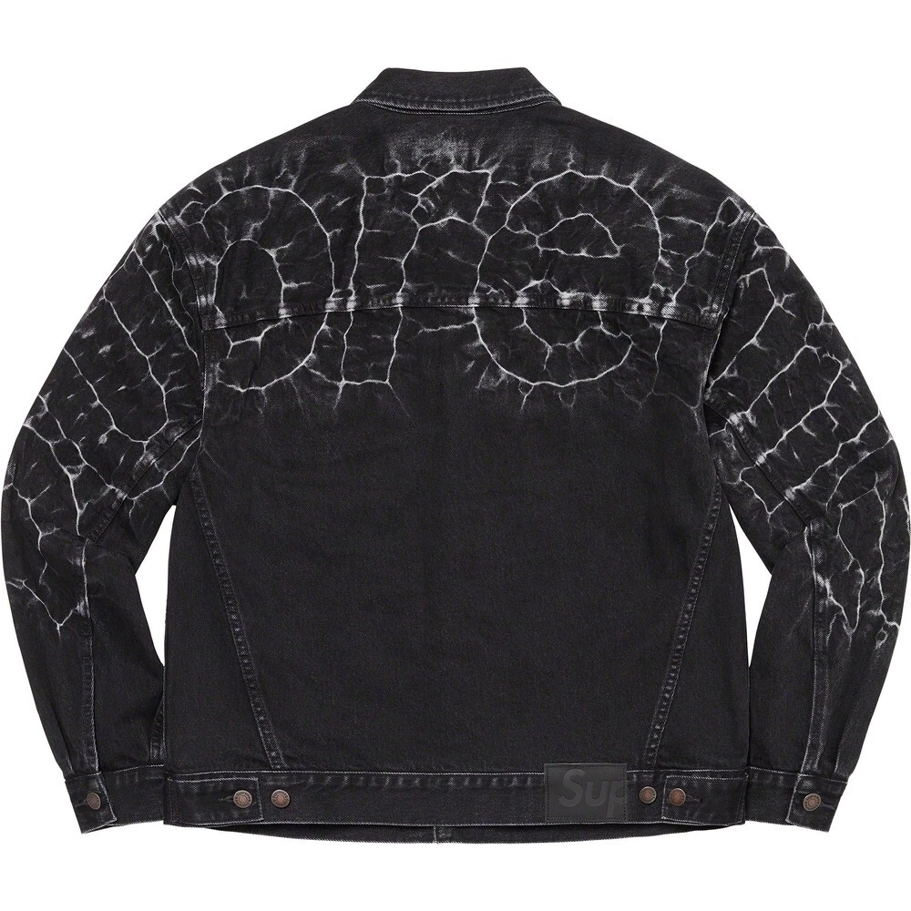 VESTE CAMIONNEUR EN DENIM SUPREME SHIBORI TAILLE M/XL SS23