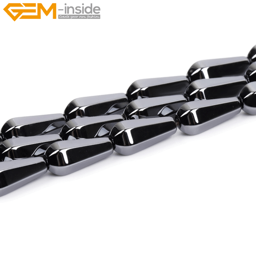 Natürliche Träne Schwarz Jet Hämatit Nicht Magnetisch Perlen Für Schmuck Herstellung 15 Zoll - Bild 15 von 51