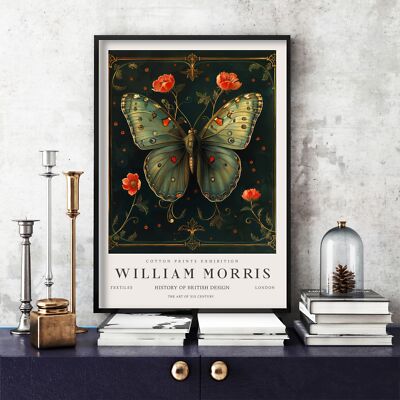 William Morris Druck, William Morris Ausstellung Poster Eisvogel, Vögel (27c)