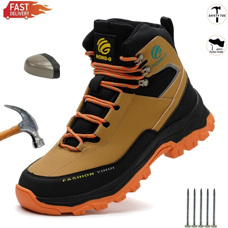 Men anti piercing shoes Indestructible steel toe safety work shoe Roofing Shoes