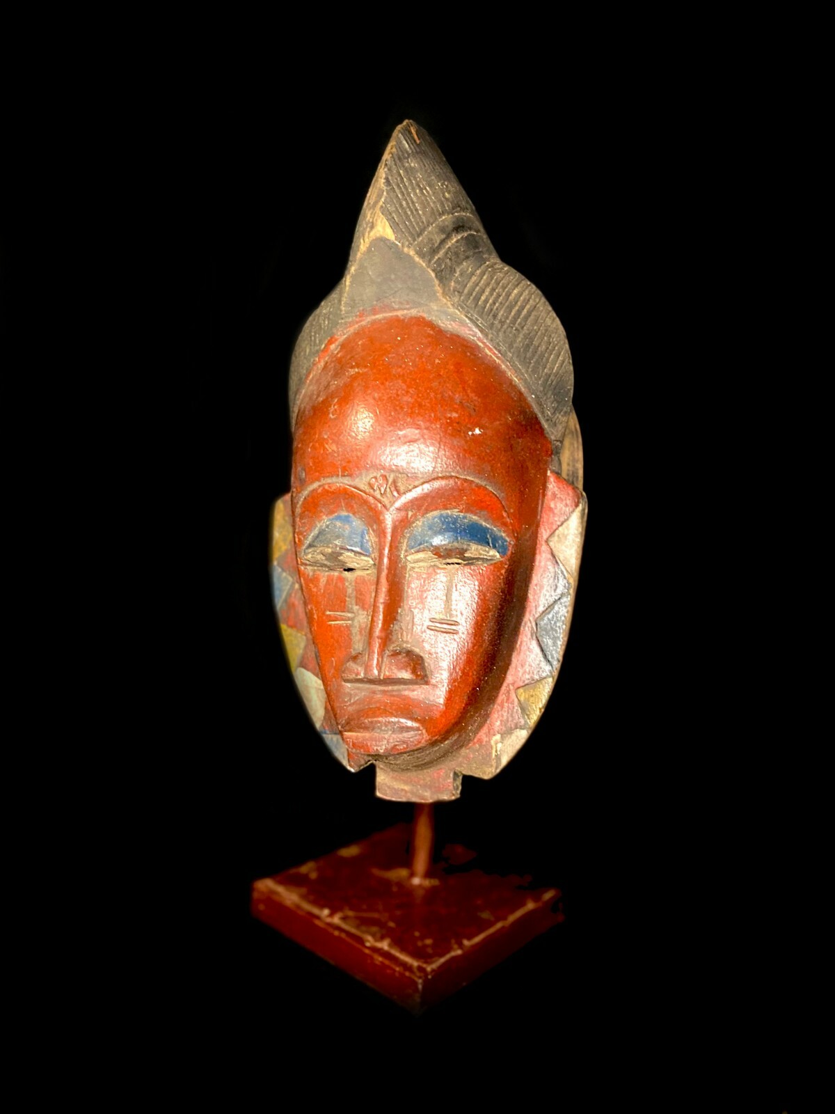 African Art Handcrafted From One Piece Of Wood Face Mask Gu 419 Ebay