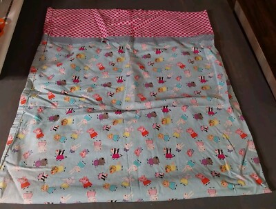 Peppa Pig and Friends Pink Blue 29x19 Standard Size Handmade Pillow Case Cotton