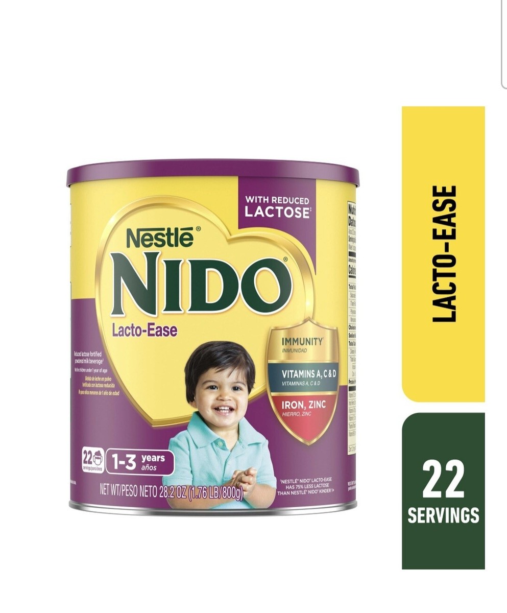 Nestle Nido Lacto-Ease Toddler Powdered Milk Beverage, Size