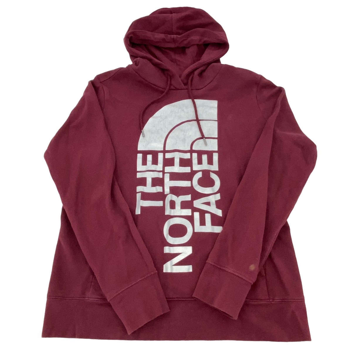 North Face Sweatshirt Women's Sz Large Burgundy Hoodie Iridescent