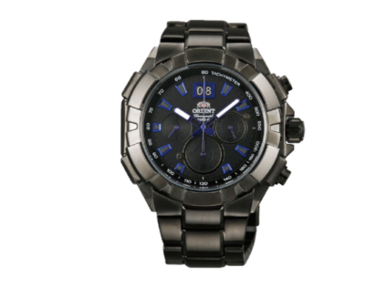 Orient Enterprise Chronograph Black Dial Men's Stainless Steel