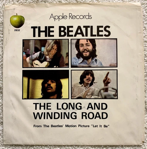 The Beatles The Long and Winding Road picture sleeve and 45  Apple 2832  VG+/EX