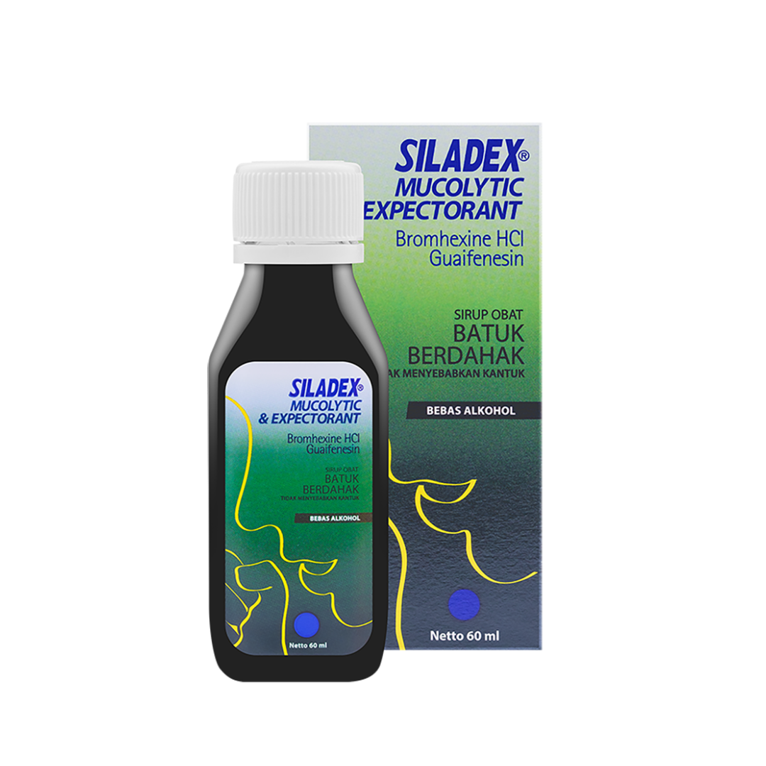 SILADEX. MUCOLYTIC EXPECTORANT Guaifenesin Syrup Cough with Phlegm