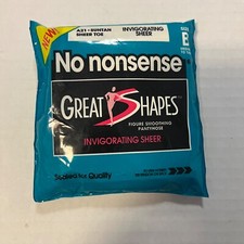 No Nonsense Great Shapes Pantyhose Sz B A21 Suntan Sheer Toe VINTAGE NEW NOS