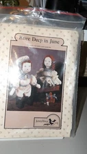 Knee Deep in June Stuffed Dolls, Jenny Wren Sewing Pattern uncut