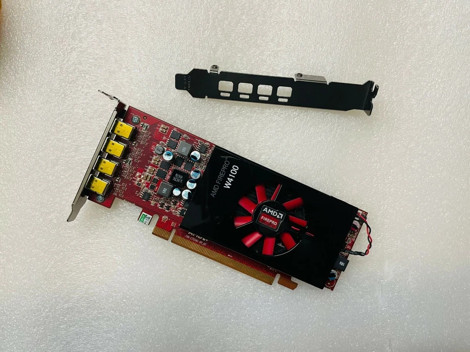  AMD FirePro W4100 2GB GDDR5 4x Mini Displayport PCI-e 3.0 Video Card - Image 2 of 4