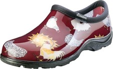 Sloggers Sabots Imprimé Poulailler Rouge Femme, Chaussures Jardin Imperméables