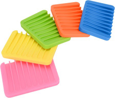 Silicone Draining Soap Dish, Bar Soap Holder for Tub, Waterfall