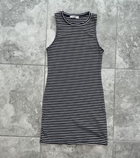 Project Social T Stripe A Line Sleeveless Shift Bodycon Stretch Dress Capsule M