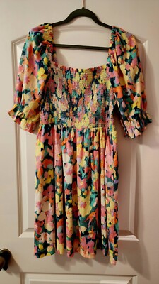GAP Womens Linen Floral Off Shoulder Dress Size Large, Worn Once! EUC! |  eBay