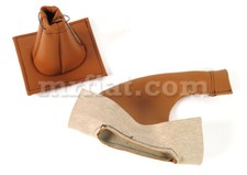 Fiat 500 Palanca Cambio Freno Mano Bota Juego Marrón Nuevo