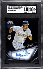 2021 Topps Chrome Black #CBA-LW Autographed Larry Walker SGC 10/10