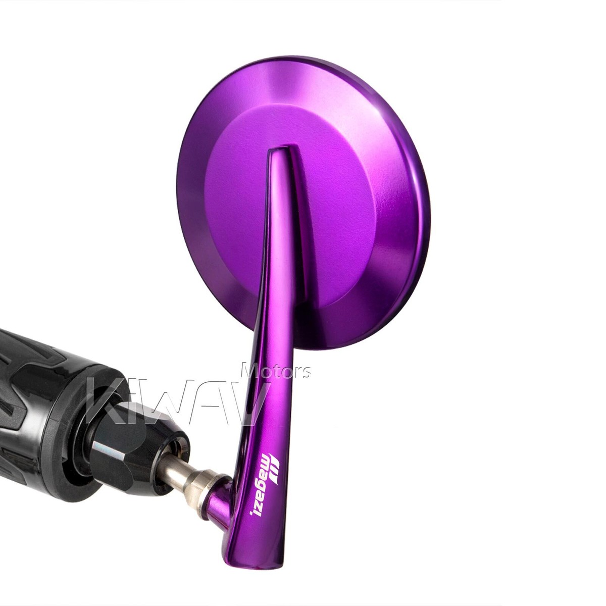 パープル purple bar end mirror left hand x1 aluminum motorcycle