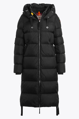 PARAJUMPERS Damen Daunenmantel EL31 PANDA Winterjacke Jacke Lang Schwarz 