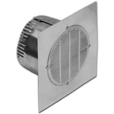 Bathroom Fan Eave Vent With Neck, Aluminum, 6-In. Square x 3-In. Collar  -141 | eBay