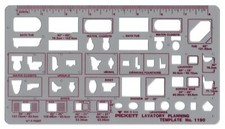 Pickett Lavatory Planning Template, 1/4 Inch Scale 1190I 