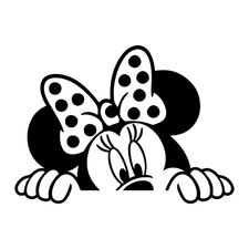 Peeking Minnie Mouse Decal Sticker vinyl sticker decal