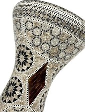 Neu Gawharet El Fan Trommel Darbuka Tabla Doumbek 17/17,5 Zoll Intarsien Erbsenmutt