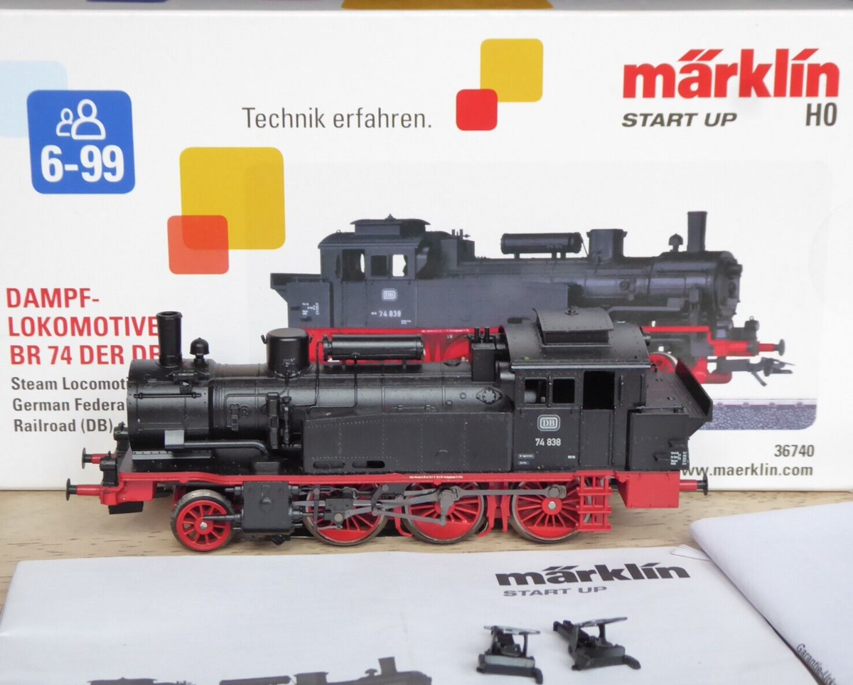 Märklin 36740 H0 Steam Locomotive BR 74 838 DB Era 3 Digital And