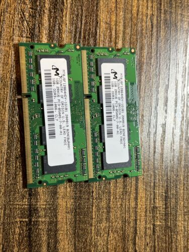 2GB 2x1gb PC3-12800s DDR3-1066 MT8JSF12864HDY Tested And Working! - Picture 1 of 3