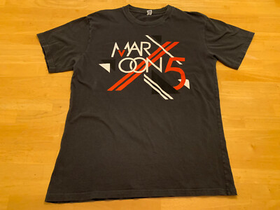Maroon 5 Band Tour Graphic T-Shirt 2013 Rock Pop Size L Double Sided Royal