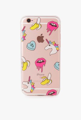 The Casery As If Unicorn Patches Clear iPhone Cell Phone Case
