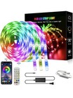 Smart Wi-Fi RGB LED Strip Lights, Music Synced, Color Changing with Remote-36ft