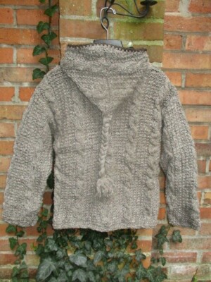 Wolljacke Kinder grau Winterjacke Jacke Hippie warm dick S M