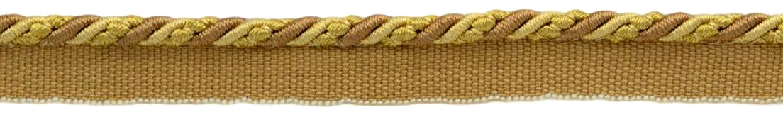 Small Decorative Twisted Rope Cord with Lip, Color# EL15 [24 Yards]