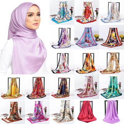 Seidenschal 90x90cm - Quadratischer Satin Schal Für Damen In 27 Farben