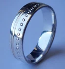Size 10 Vintage Solid Sterling Silver 925 Stacker Beaded Edge Ring Wedding Band